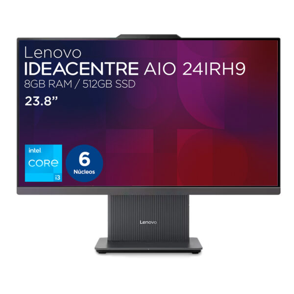 1200ftw-100200237-2 Computadora de Escritorio Lenovo All in One IdeaCentre Intel Core i3 8GB RAM 512GB SSD 23.8 pulgadas